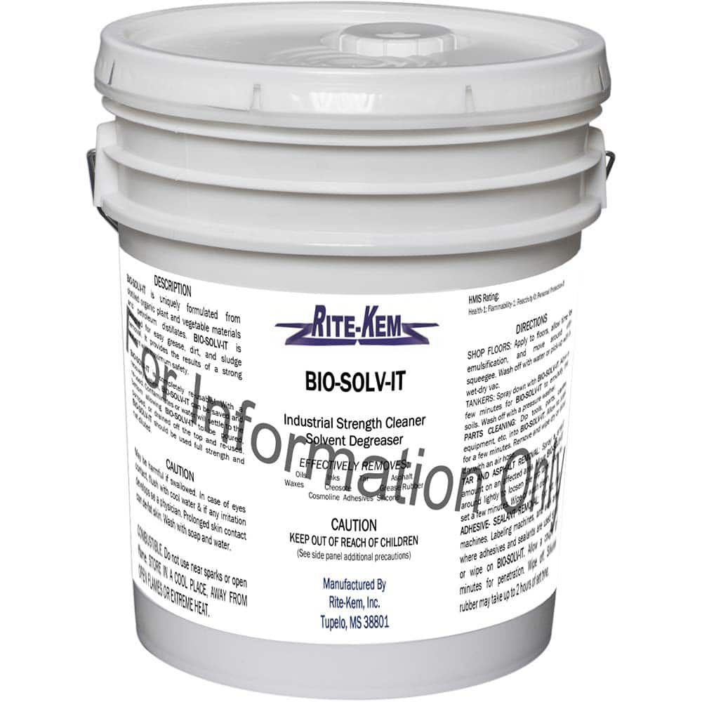 Rite-Kem - All-Purpose Cleaners & Degreasers; Container Type: Pail ; Container Size: 5 Gallon Pail ; Scent: Citrus ; Form: Liquid Concentrate ; Disinfectant: No ; Solution Type: Dilutable Concentrate - Exact Industrial Supply