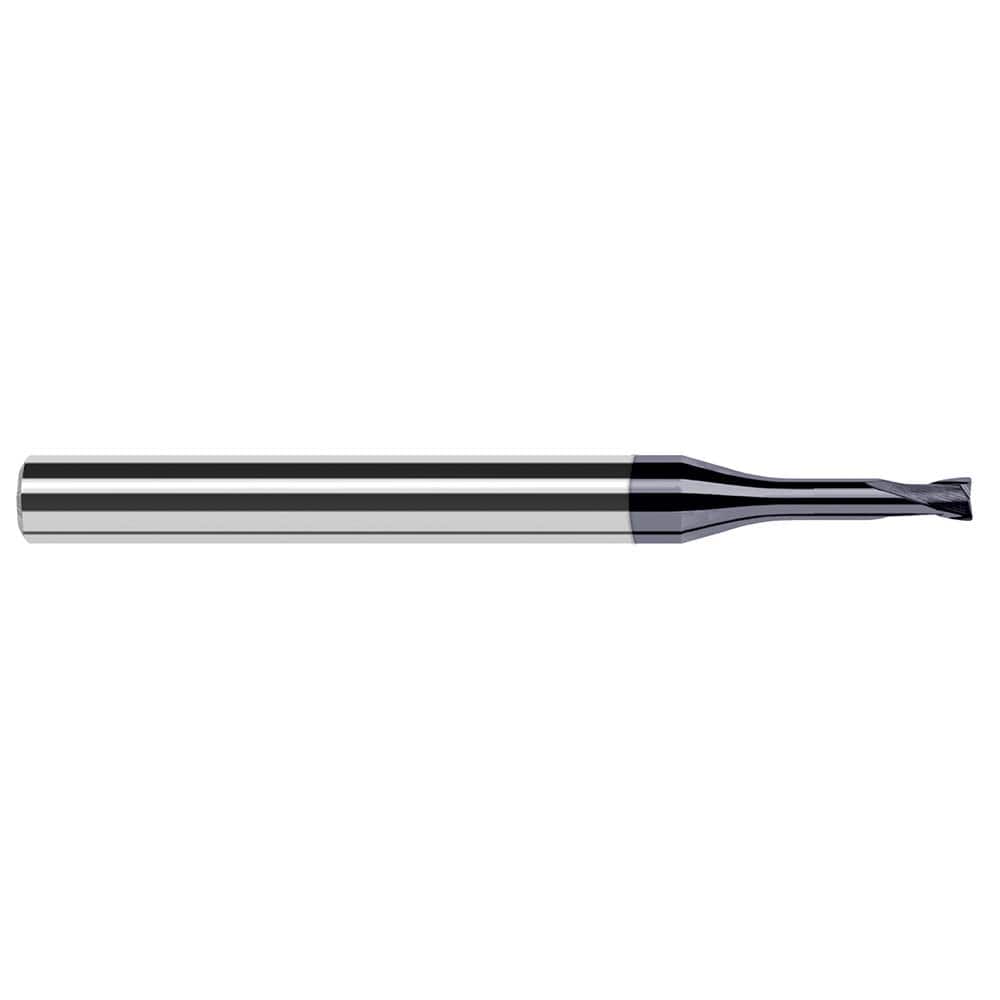 Corner Radius End Mill: 3/8″ Dia, 0.3″ LOC, 0.03″ Radius, 4 Flutes, Solid Carbide 2-1/2″ OAL, 3/8″ Shank Dia, 20 ° Helix, AlTiN Nano Coated, Corner Radius End, Centercutting