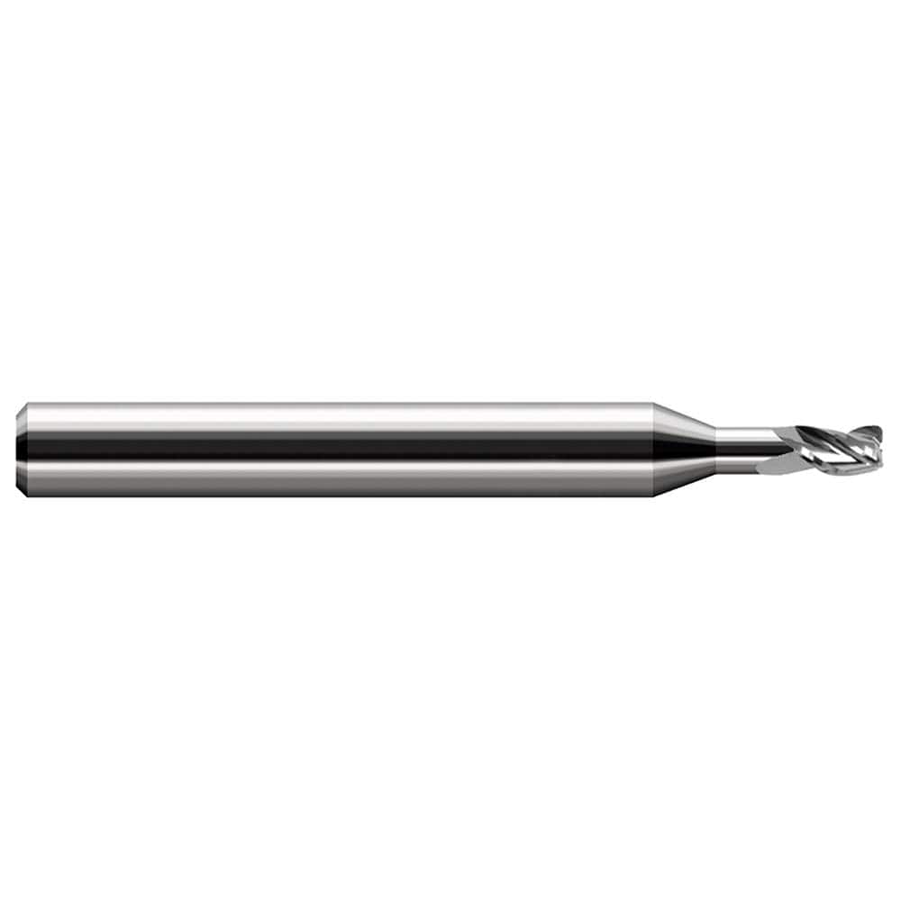 Harvey Tool - Corner Radius & Corner Chamfer End Mills; Mill Diameter (mm): 1.20 ; Mill Diameter (Inch): 3/64 ; Mill Diameter (Decimal Inch): 0.0470 ; End Type: Corner Radius ; Corner Radius (Decimal Inch): 0.0100 ; Number of Flutes: 3 - Exact Industrial Supply