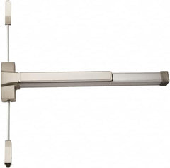 PDQ - Nonhanded, Surface Vertical Rod - Antimicrobial Coated, Satin Stainless Steel Finish, 30 to 36" Door Width, Grade 1 - Americas Industrial Supply