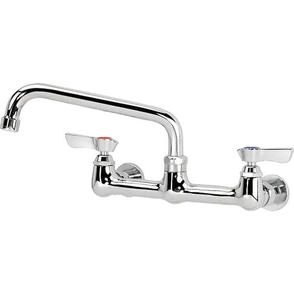 Krowne - Wall Mount, Service Sink Faucet without Spray - Two Handle, Blade Handle, Standard Spout, No Drain - Americas Industrial Supply