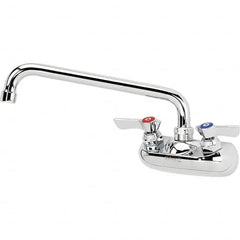 Krowne - Wall Mount, Service Sink Faucet without Spray - Two Handle, Color Coded Handle, Standard Spout, No Drain - Americas Industrial Supply