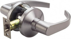 PDQ - Heavy Duty Passage Lever Lockset - 2-3/4" Back Set, Keyless Cylinder, Zinc, Antimicrobial Coated, Satin Chrome Plated Finish - Americas Industrial Supply