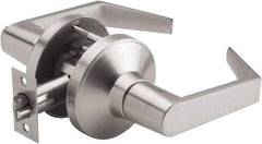 PDQ - Heavy Duty Passage Lever Lockset - 2-3/4" Back Set, Keyless Cylinder, Zinc, Antimicrobial Coated, Satin Chrome Plated Finish - Americas Industrial Supply