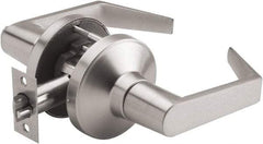 PDQ - Heavy Duty Privacy Lever Lockset - 2-3/4" Back Set, Keyless Cylinder, Zinc, Antimicrobial Coated, Satin Chrome Plated Finish - Americas Industrial Supply