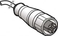 Telemecanique Sensors - 4 Amp, M12 4 Pin Female Straight Cordset Sensor and Receptacle - 250 VAC, 300 VDC, 5m Cable Length, IP69K Ingress Rating - Americas Industrial Supply