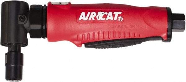 AIRCAT - 1/4" Collet, Angle Handle, Angle Air Die Grinder - 20,000 RPM, Rear Exhaust, 6 CFM, 0.5 hp, 90 psi, 1/4" Inlet - Americas Industrial Supply