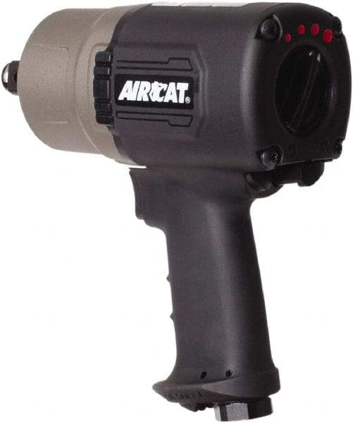 AIRCAT - 3/4" Drive, 6,500 RPM, 1,400 Ft/Lb Torque Impact Wrench - Pistol Grip Handle, 1,300 IPM, 8 CFM, 90 psi, 3/8" NPT Inlet - Americas Industrial Supply