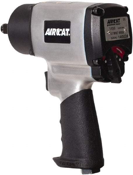 AIRCAT - 1/2" Drive, 9,000 RPM, 800 Ft/Lb Torque Impact Wrench - Pistol Grip Handle, 1,200 IPM, 8 CFM, 90 psi, 1/4" NPT Inlet - Americas Industrial Supply