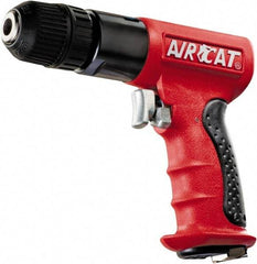 AIRCAT - 3/8" Reversible Keyless Chuck - Pistol Grip Handle, 1,800 RPM, 6 CFM, 0.625 hp, 90 psi - Americas Industrial Supply