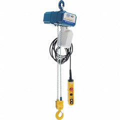 Vestil - 1/2 Ton Capacity, 0 to 20 FPM Lift Speed, 220 Volt, Electric Chain Hoist - 0.5 Output hp, 13' Max Lift - Americas Industrial Supply