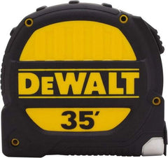 DeWALT - 35' x 1-1/4" Tape Measure - 1/16" Graduation, Inch Graduation Style - Americas Industrial Supply