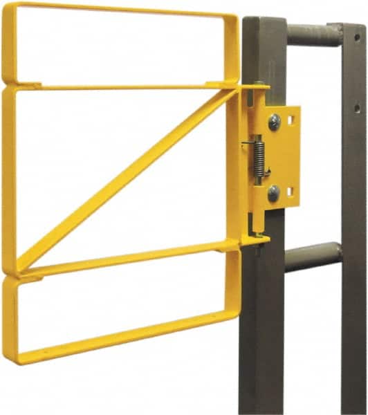 FabEnCo - Carbon Steel Self Closing Rail Safety Gate - Fits 34 to 36-1/2" Clear Opening, 25" Wide x 42" Door Height, - Americas Industrial Supply