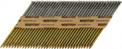 Stanley Bostitch - 11 Gauge 0.12" Shank Diam 3" Long Framing Nails for Power Nailers - Steel, Bright Finish, Ring Shank, Angled Stick Paper Tape Collation, Round Head - Americas Industrial Supply