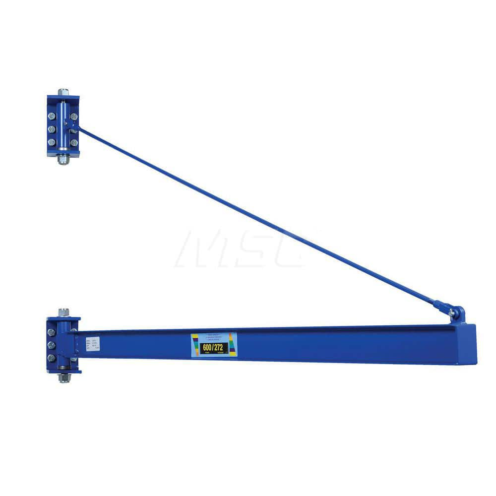 Jib Crane: Wall Mount, 600 lb Limit, 180 ° Rotation Steel