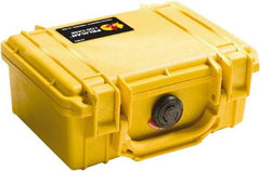 Pelican Products, Inc. - 6-49/64" Wide x 3-7/8" High, Clamshell Hard Case - Yellow, Polyethylene - Americas Industrial Supply
