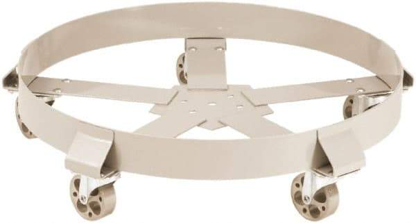 PRO-SOURCE - 1,400 Lb Load Capacity, 55 Gal Drum Dolly - 23-1/2" Wide x 6-1/2" High, Steel Wheels - Americas Industrial Supply