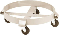 PRO-SOURCE - 1,000 Lb Load Capacity, 30 Gal Drum Dolly - 19-1/2" Wide x 6-1/2" High, Plastic Wheels - Americas Industrial Supply