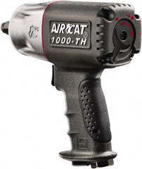 AIRCAT - 1/2" Drive, 8,000 RPM, 800 Ft/Lb Torque Impact Wrench - Pistol Grip Handle, 1,300 IPM, 8 CFM, 90 psi, 1/4" NPT Inlet - Americas Industrial Supply