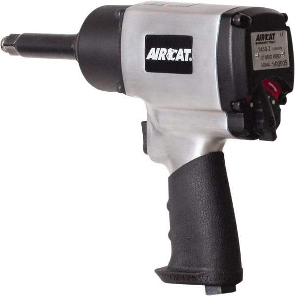 AIRCAT - 1/2" Drive, 9,000 RPM, 800 Ft/Lb Torque Impact Wrench - Pistol Grip Handle, 1,200 IPM, 8 CFM, 90 psi, 1/4" NPT Inlet - Americas Industrial Supply