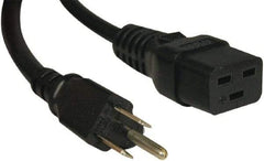 Tripp-Lite - 10', 14/3 Gauge/Conductors, Black Indoor Replacement Cord - 0 Receptacles, 15 Amps, 120 VAC, UL SJT, NEMA IEC-320 - Americas Industrial Supply