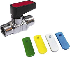 Value Collection - 1/8" Pipe, Brass Miniature Ball Valve - Inline - One Way Flow, FNPT x FNPT Ends, Wedge Handle, 250 WOG - Americas Industrial Supply