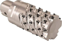 Seco - 44mm Cutting Diam, 8mm Max Depth of Cut, Modular Connection Indexable Copy End Mill - 4 Inserts, LOEX Insert, R217.94 Toolholder - Americas Industrial Supply