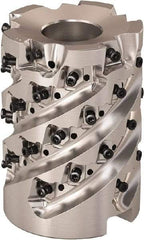 Seco - 5 Inserts, 50mm Cut Diam, 1-1/16" Arbor Diam, 57mm Max Depth of Cut, Indexable Square-Shoulder Face Mill - 0° Lead Angle, 2.7559" High, LOEX Insert Compatibility, Series Square T4-08 - Americas Industrial Supply
