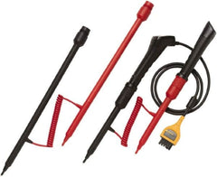 Fluke - Red/Black Electrical Test Equipment Probe Set - Use with Fluke BT520 Battersy Analyzers - Americas Industrial Supply