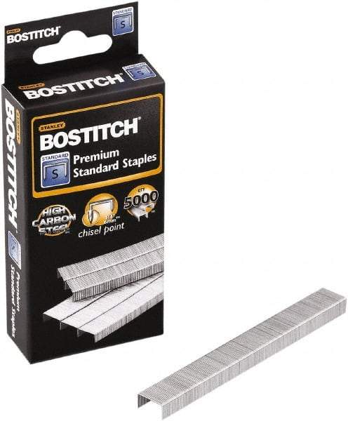 Stanley Bostitch - 1/4" Leg Length, Steel Standard Staples - 20 Sheet Capacity, For Use with All Standard Full-Strip Staplers - Americas Industrial Supply