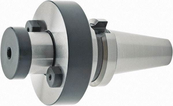 Parlec - BT30 Dual Contact Taper Shank 19.05mm Pilot Diam Shell Mill Holder - 29.97mm Flange to Nose End Projection, 44.45mm Nose Diam, Through-Spindle Coolant - Exact Industrial Supply