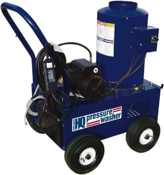 Value Collection - Electric, 25 Amp, 6 hp, 2,400 psi, 3 GPM, Hot Water Pressure Washer - Triplex Plunger, 50' x 3/8" Hose, 220 Max Volts - Americas Industrial Supply