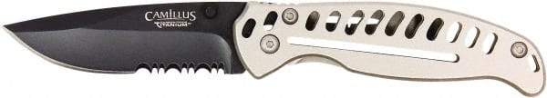 Clauss - 3" Blade, Drop Point Folding Knife - Stainless Steel - Americas Industrial Supply