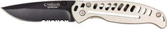 Clauss - 3" Blade, Drop Point Folding Knife - Stainless Steel - Americas Industrial Supply