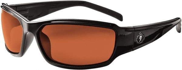 Ergodyne - Copper Lenses, Framed Polarized Glasses - Uncoated Lenses, Size Universal, Wrap Around - Americas Industrial Supply