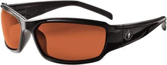 Ergodyne - Copper Lenses, Framed Polarized Glasses - Uncoated Lenses, Size Universal, Wrap Around - Americas Industrial Supply