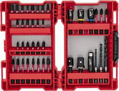 Milwaukee Tool - 40 Piece, Bit Set - 1/8 to 1/4" Hex, Phillips, Slotted, Torx, Square Point - Americas Industrial Supply