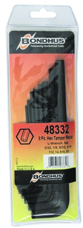 6PC TAMPER RESISTANT HEX L-WRENCH - Americas Industrial Supply