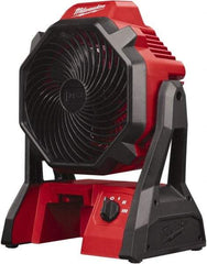 Milwaukee Tool - 7" Blade, 284 Max CFM, Cordless Fan - 2.5 Amps, 18 Volts, 3 Speed - Americas Industrial Supply