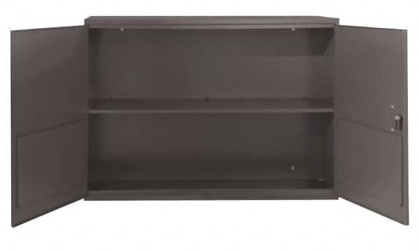 Durham - 1 Shelf Wall Storage Cabinet - Steel, 33-3/4" Wide x 11-7/8" Deep x 23-7/8" High, Gray - Americas Industrial Supply