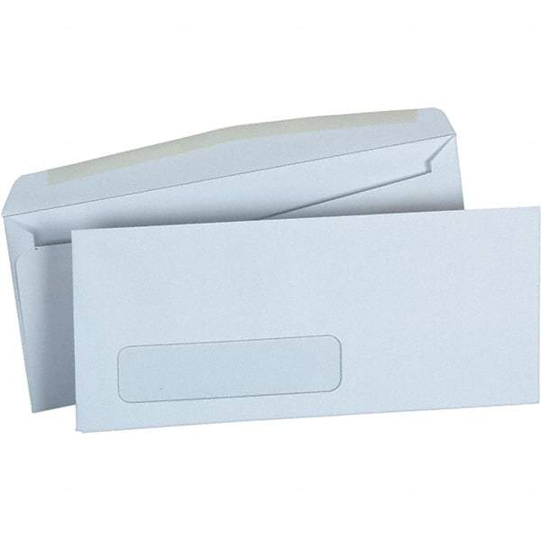 UNIVERSAL - 9-1/2" Long x 7-1/4" Wide Gummed Flap Plain White Envelope with Window - White - Americas Industrial Supply