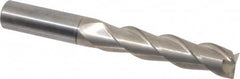 SGS - 3/4", 3-1/4" LOC, 3/4" Shank Diam, 6" OAL, 3 Flute, Solid Carbide Square End Mill - Single End, TiB2 Finish, Spiral Flute, 38° Helix, Right Hand Cut, Right Hand Flute, Series 43 - Americas Industrial Supply