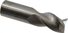 SGS - 3/4", 1" LOC, 3/4" Shank Diam, 3" OAL, 3 Flute, Solid Carbide Square End Mill - Single End, Uncoated, Spiral Flute, 38° Helix, Right Hand Cut, Right Hand Flute, Series 43 - Americas Industrial Supply