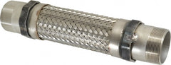 Made in USA - 12" OAL, 2" ID, 450 Max psi, Flexible Metal Hose Assembly - Americas Industrial Supply