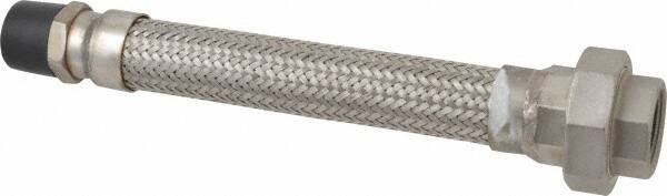 Made in USA - 12" OAL, 1" ID, 580 Max psi, Flexible Metal Hose Assembly - Americas Industrial Supply