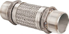 Made in USA - 12" OAL, 3" ID, 250 Max psi, Flexible Metal Hose Assembly - Americas Industrial Supply