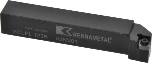 Kennametal - SCLP, Left Hand Cut, 5° Lead Angle, 3/4" Shank Height x 3/4" Shank Width, Positive Rake Indexable Turning Toolholder - 4-1/2" OAL, CP..32.5. Insert Compatibility, Series Screw-On - Americas Industrial Supply