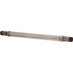 Made in USA - 18" OAL, 3/4" ID, 600 Max psi, Flexible Metal Hose Assembly - Americas Industrial Supply