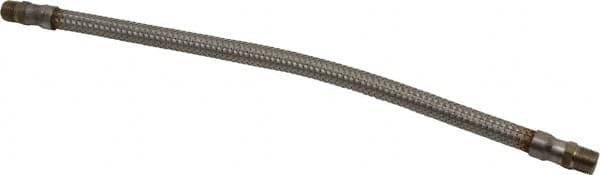 Made in USA - 18" OAL, 3/8" ID, 1,450 Max psi, Flexible Metal Hose Assembly - Americas Industrial Supply