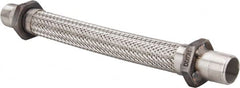 Made in USA - 18" OAL, 1-1/4" ID, 450 Max psi, Flexible Metal Hose Assembly - Americas Industrial Supply